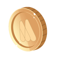 gold coin in top