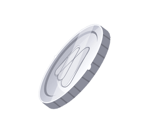 silver coin in right